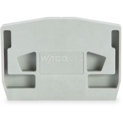 WAGO 264-371 End plates; for terminal blocks with snap-in mounting foot; 4 mm thick; gray