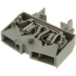 WAGO 264-701 2-conductor miniature through terminals; 2.5mm<sup>2</sup>; with test option; center marking; for DIN-15 rail; CAGE CLAMP&reg;; 2.50mm<sup>2</sup>; gray
