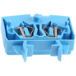 WAGO 264-704 2-conductor miniature through terminals; 2.5mm<sup>2</sup>; with test option; suitable for Ex i applications; center marking; for DIN-15 rail; CAGE CLAMP&reg;; 2.50mm<sup>2</sup>; blue