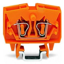 WAGO 264-706 2-conductor miniature through terminals; 2.5mm<sup>2</sup>; with test option; center marking; for DIN-15 rail; CAGE CLAMP&reg;; 2.50mm<sup>2</sup>; orange