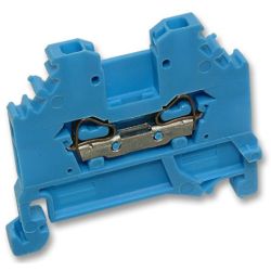 WAGO 279-104 2-conductor through terminals; 1.5mm<sup>2</sup>; suitable for Ex i applications; lateral marker slots; for DIN-rail 35 x 15 and 35 x 7.5; CAGE CLAMP&reg;; 1.50mm<sup>2</sup>; blue