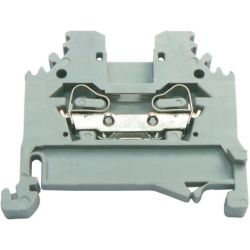 WAGO 280-101 2-conductor through terminals; 2.5 mm<sup>2</sup>; lateral marker slots; for DIN-rail 35 x 15 and 35 x 7.5; CAGE CLAMP®; 2.50 mm<sup>2</sup>; gray