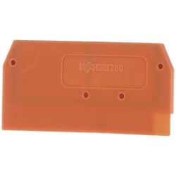 WAGO 280-309 End and intermediate plate; 2.5 mm thick; orange