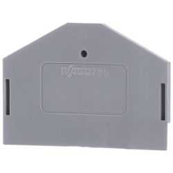 WAGO 280-312 End and intermediate plate; 2.5 mm thick; gray