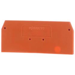 WAGO 280-326 End and intermediate plates; 2.5mm thick; orange