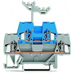 WAGO 280-533 Double-deck terminals; Through/through terminals; for DIN-rail 35 x 15 and 35 x 7.5; 2.5mm<sup>2</sup>; CAGE CLAMP®; 2.50mm<sup>2</sup>; gray/blue