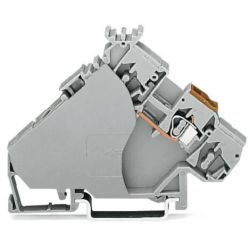 WAGO 280-556 3-conductor sensor/actuator terminals; with colored conductor entries; 2.5mm<sup>2</sup>; CAGE CLAMP®; 2.50mm<sup>2</sup>; gray