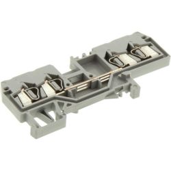 WAGO 280-633 4-conductor through terminals; 2.5mm<sup>2</sup>; center marking; for DIN-rail 35 x 15 and 35 x 7.5; CAGE CLAMP&reg;; 2.50mm<sup>2</sup>; gray