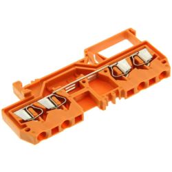 WAGO 280-835 4-conductor through terminals; 2.5 mm<sup>2</sup>; center marking; for DIN-rail 35 x 15 and 35 x 7.5; CAGE CLAMP&reg;; 2.50 mm<sup>2</sup>; orange