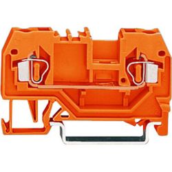 WAGO 280-902 2-conductor through terminals; 2.5mm<sup>2</sup>; center marking; for DIN-rail 35 x 15 and 35 x 7.5; CAGE CLAMP&reg;; 2.50 mm<sup>2</sup>; orange