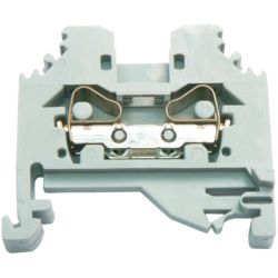 WAGO 281-101 2-conductor through terminals; 4mm<sup>2</sup>; lateral marker slots; for DIN-rail 35 x 15 and 35 x 7.5; CAGE CLAMP&reg;; 4,00 mm<sup>2</sup>; gray