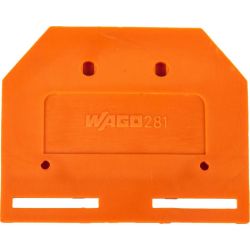 WAGO 281-302 End and intermediate plate; 3mm thick; orange