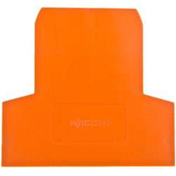 WAGO 281-309 End and intermediate plate; 2.5mm thick; orange