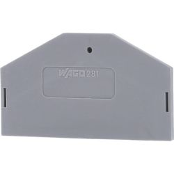 WAGO 281-312 End and intermediate plate; 2.5mm thick; gray