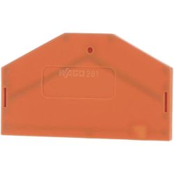 WAGO 281-313 End and intermediate plate; 2.5mm thick; orange