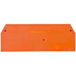 WAGO 281-326 End and intermediate plates; 2.5mm thick; orange