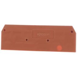 WAGO 281-335 End and intermediate plate; 2.5 mm thick; orange