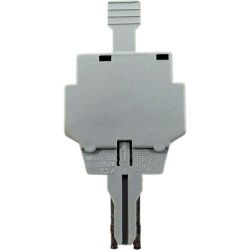 WAGO 281-512/281-417 Fuse plugs; with pull-tab; for miniature metric fuses 5 x 20mm and 5 x 25mm; with blown fuse indication by neon lamp; 230V; 6mm wide; gray