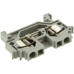 WAGO 281-601 2-conductor through terminals; 4mm<sup>2</sup>; lateral marker slots; for DIN-rail 35 x 15 and 35 x 7.5; CAGE CLAMP&reg;; 4.00mm<sup>2</sup>; gray