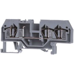 WAGO 281-681 3-conductor through terminal block; 4 mm<sup>2</sup>; center marking; for DIN-rail 35 x 15 and 35 x 7.5; CAGE CLAMP&reg;; 4,00 mm<sup>2</sup>; gray