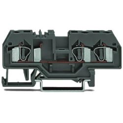 WAGO 281-685 3-conductor through terminal block; 4 mm<sup>2</sup>; center marking; for DIN-rail 35 x 15 and 35 x 7.5; CAGE CLAMP&reg;; 4,00 mm<sup>2</sup>; black