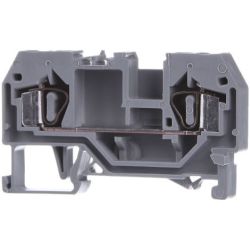WAGO 281-901 2-conductor through terminal block; 4 mm<sup>2</sup>; center marking; for DIN-rail 35 x 15 and 35 x 7.5; CAGE CLAMP&reg;; 4,00 mm<sup>2</sup>; gray