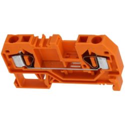 WAGO 281-902 2-conductor through terminal block; 4 mm<sup>2</sup>; center marking; for DIN-rail 35 x 15 and 35 x 7.5; CAGE CLAMP&reg;; 4,00 mm<sup>2</sup>; orange