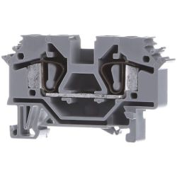 WAGO 282-601 2-conductor through terminals; 6 mm<sup>2</sup>; lateral marker slots; for DIN-rail 35 x 15 and 35 x 7.5; CAGE CLAMP&reg;; 6.00 mm<sup>2</sup>; gray