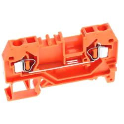 WAGO 282-902 2-conductor through terminals; 6mm<sup>2</sup>; center marking; for DIN-rail 35 x 15 and 35 x 7.5; CAGE CLAMP&reg;; 6.00mm<sup>2</sup>; orange