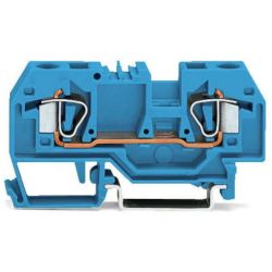 WAGO 282-904 2-conductor through terminals; 6mm<sup>2</sup>; suitable for Ex i applications; center marking; for DIN-rail 35 x 15 and 35 x 7.5; CAGE CLAMP&reg; 6.00mm<sup>2</sup>; blue