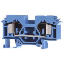 WAGO 283-604 2-conductor through terminals; 16mm<sup>2</sup>; lateral marker slots; for DIN-rail 35 x 15 and 35 x 7.5; CAGE CLAMP&reg;; 16.00mm<sup>2</sup>; blue