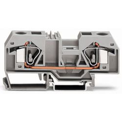 WAGO 283-901 2-conductor through terminal block; 16 mm<sup>2</sup>; center marking; for DIN-rail 35 x 15 and 35 x 7.5; CAGE CLAMP&reg;; 16.00 mm<sup>2</sup>; gray