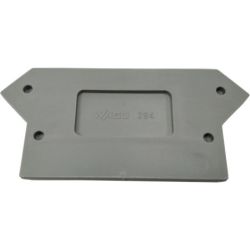 WAGO 284-316 End and intermediate plates; 2.5 mm thick; gray