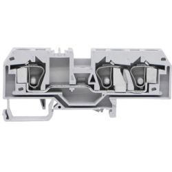 WAGO 284-681 3-conductor through terminal block; 10 mm<sup>2</sup>; center marking; for DIN-rail 35 x 15 and 35 x 7.5; CAGE CLAMP&reg;; 10,00 mm<sup>2</sup>; gray