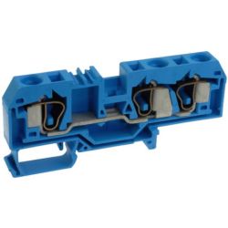 WAGO 284-684 3-conductor through terminals; 10 mm<sup>2</sup>; center marking; for DIN-rail 35 x 15 and 35 x 7.5; CAGE CLAMP&reg;; 10.00 mm<sup>2</sup>; blue
