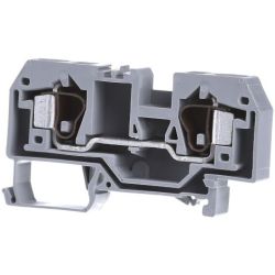 WAGO 284-901 2-conductor through terminal block; 10 mm<sup>2</sup>; center marking; for DIN-rail 35 x 15 and 35 x 7.5; CAGE CLAMP&reg;; 10,00 mm<sup>2</sup>; gray
