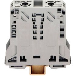 WAGO 285-150 2-conductor through terminal block; 50 mm<sup>2</sup>; lateral marker slots; only for DIN 35 x 15 rail; POWER CAGE CLAMP; 50,00 mm<sup>2</sup>; gray