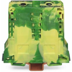 WAGO 285-197 POWER CAGE CLAMP 2-conductor ground terminals; 95mm<sup>2</sup>; lateral marker slots; only for DIN 35 x 15 rail; 2.3mm thick; copper; POWER CAGE CLAMP; 95.00mm<sup>2</sup>; green-yellow