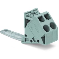 WAGO 285-447 POWER CAGE CLAMP Power tap; for 50mm<sup>2</sup> high-current terminal block; Module width 16mm; 6.00mm<sup>2</sup>; gray
