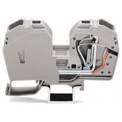 WAGO 285-635 2-conductor through terminal block; 35 mm<sup>2</sup>; with integrated end plate; side and center marking; only for DIN 35 x 15 rail; CAGE CLAMP®; 35,00 mm<sup>2</sup>; gray