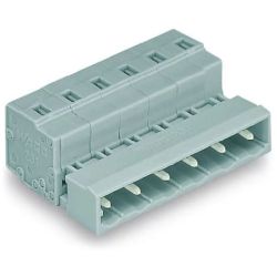 WAGO 731-606 1-conductor male connector; 2.5 mm<sup>2</sup>; Pin spacing 7.5 mm; 6-pole; 2.50 mm<sup>2</sup>; gray