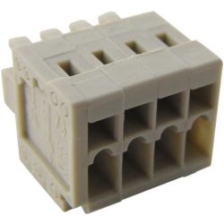 WAGO 734-104 MCSMINI 1-conductor female plug; 100% protected against mismating; 1.5 mm<sup>2</sup>; Pin spacing 3.5 mm; 4-pole; 1,50 mm<sup>2</sup>; light gray