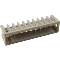 WAGO 734-140 MCS MINI THT male headers; 1.0 x 1.0 mm solder pin; straight; 100% protected against mismating; Pin spacing 3.5mm; 10-pole; light gray