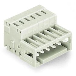 WAGO 734-312 MCSMINI 1-conductor male connector; 100% protected against mismating; 1.5 mm<sup>2</sup>; Pin spacing 3.5 mm; 12-pole; 1,50 mm<sup>2</sup>; light gray