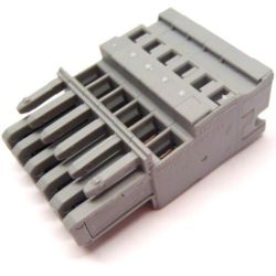 WAGO 769-106 X-COM 1-conductor female plugs; 4 mm<sup>2</sup>; 6-pole; 4.00 mm<sup>2</sup>; gray