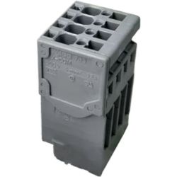 WAGO 769-604 X-COM 1-conductor male connectors; 4 mm<sup>2</sup>; Pin spacing 5 mm; 4-pole; 4.00 mm<sup>2</sup>; gray