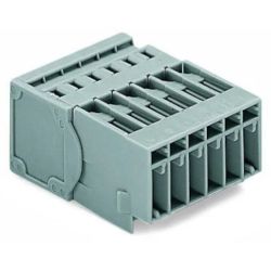 WAGO 769-606 X-COM 1-conductor male connectors; 4 mm<sup>2</sup>; Pin spacing 5 mm; 6-pole; 4.00 mm<sup>2</sup>; gray