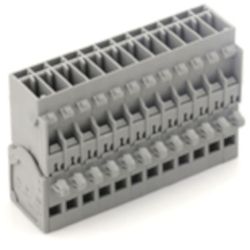 WAGO 769-612 X-COM 1-conductor male connectors; 4 mm<sup>2</sup>; Pin spacing 5 mm; 12-pole; 4.00 mm<sup>2</sup>; gray