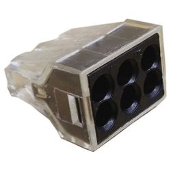 WAGO 773-166 Standard Terminal Block Black 773 Series 6 Contacts Cable Mount 12AWG