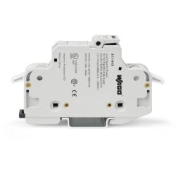 WAGO 811-410 2-conductor fuse terminal block; for class CC fuses; 1-pole; without blown fuse indication; for DIN-rail 35 x 15 and 35 x 7.5; 16 mm<sup>2</sup>; CAGE CLAMP®; 16,00 mm<sup>2</sup>; light gray